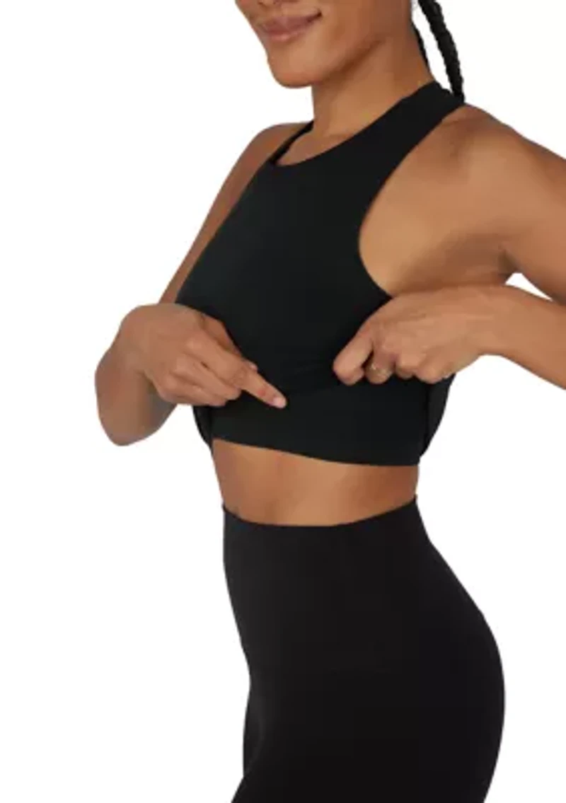 Women's Seamless High Neck Racer Back Tank