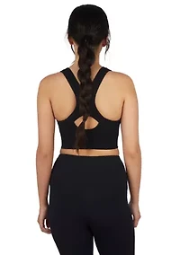 Seamless Bra Top with Zipper Front