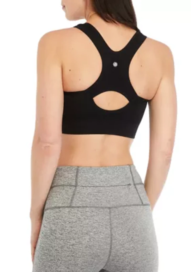 Women's Seamless Katie Zip Bra Top