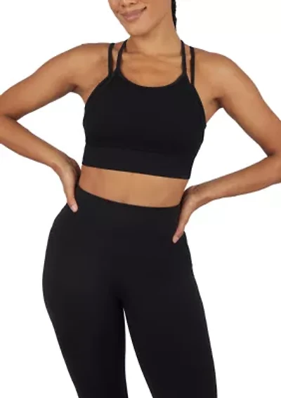 Women's Ribbed Seamless Lively Double Lay Bra