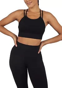 Women's Ribbed Seamless Lively Double Lay Bra