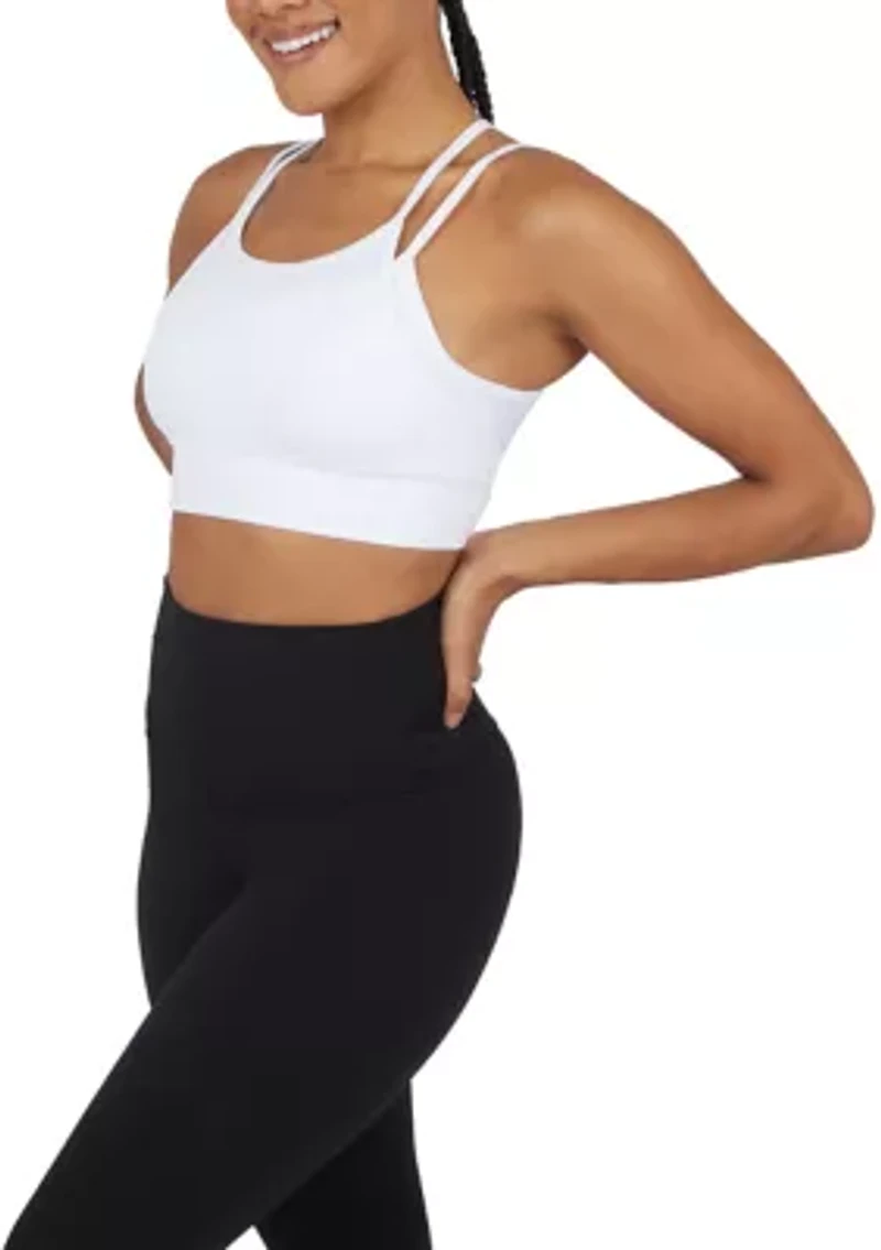 Women's Ribbed Seamless Lively Double Lay Bra