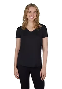 Women's Solid V-Neck T-Shirt