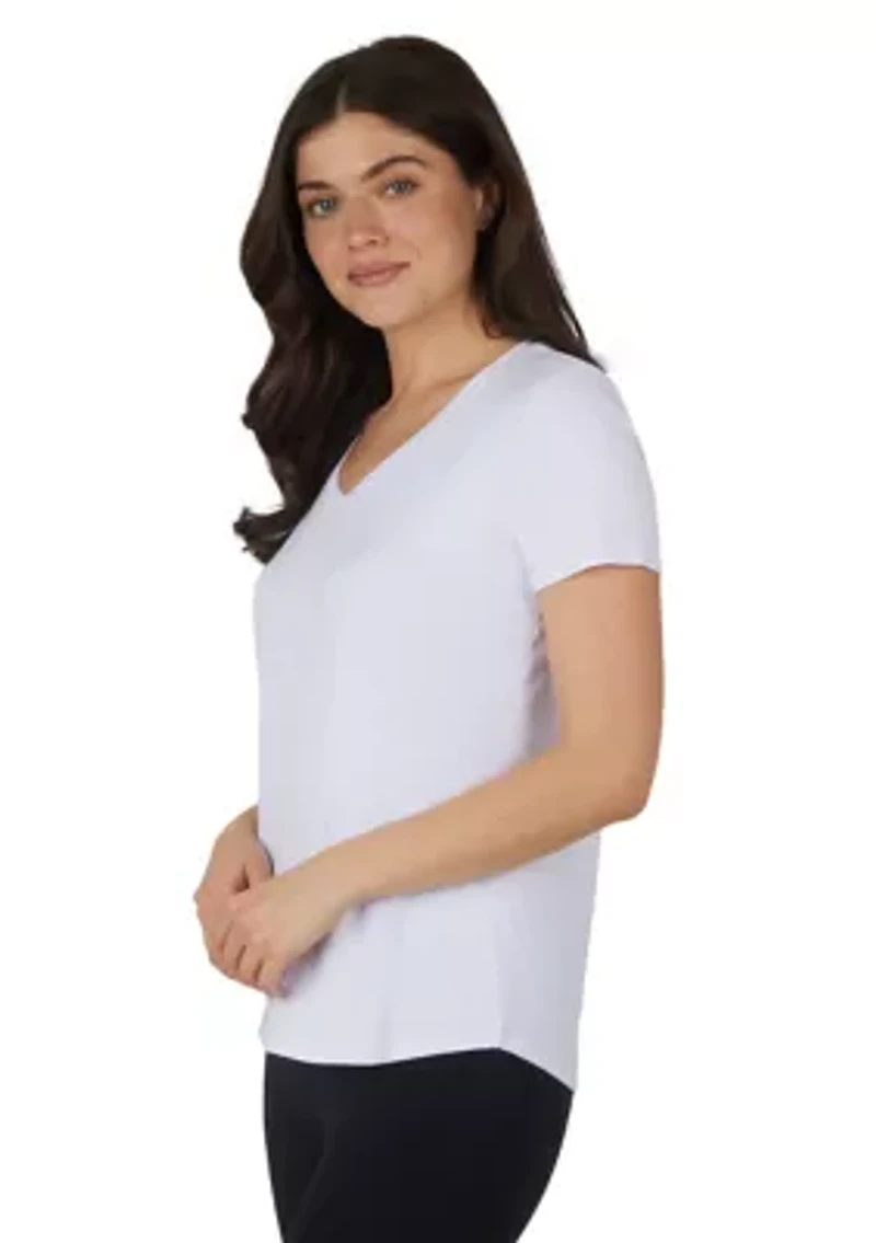 Women's Solid V-Neck T-Shirt