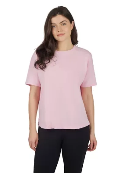 Women's Stone Wash Pima Boxy Crop Short Sleeve T-Shirt