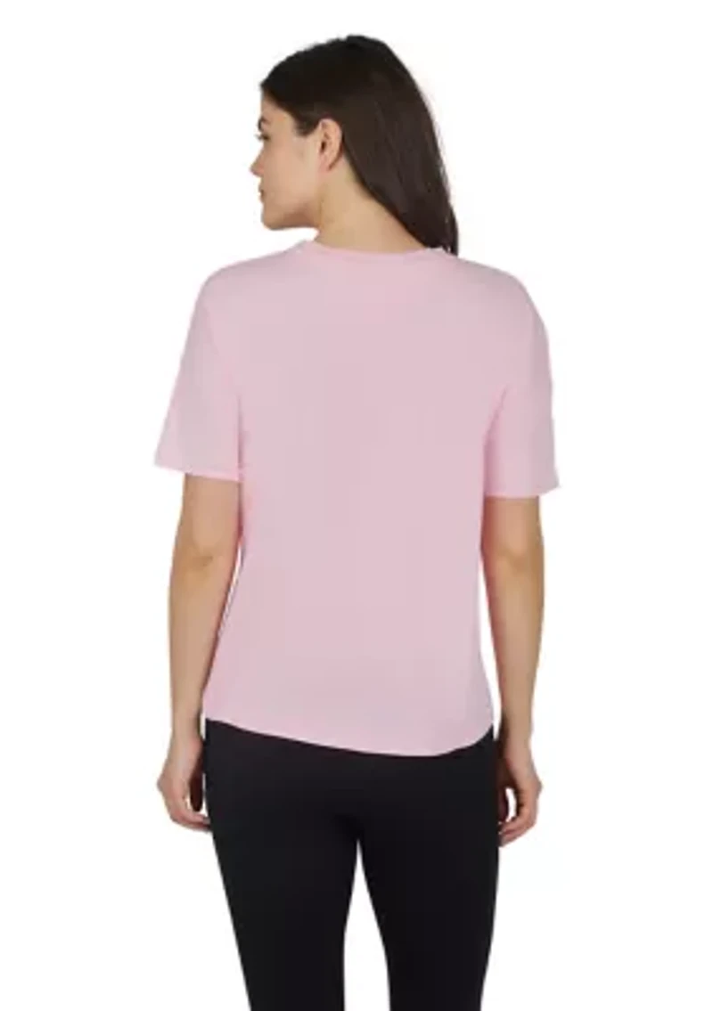 Women's Stone Wash Pima Boxy Crop Short Sleeve T-Shirt