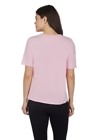 Women's Stone Wash Pima Boxy Crop Short Sleeve T-Shirt