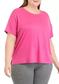 Plus Short Sleeve Deluxe Boxy Cropped T-Shirt