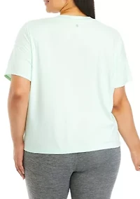 Plus Short Sleeve Deluxe Boxy Cropped T-Shirt