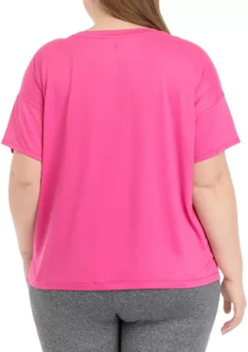 Plus Short Sleeve Deluxe Boxy Cropped T-Shirt