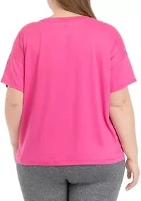 Plus Short Sleeve Deluxe Boxy Cropped T-Shirt