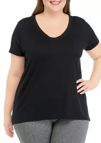 Plus Short Sleeve Super Soft Sloane V-Neck T-Shirt