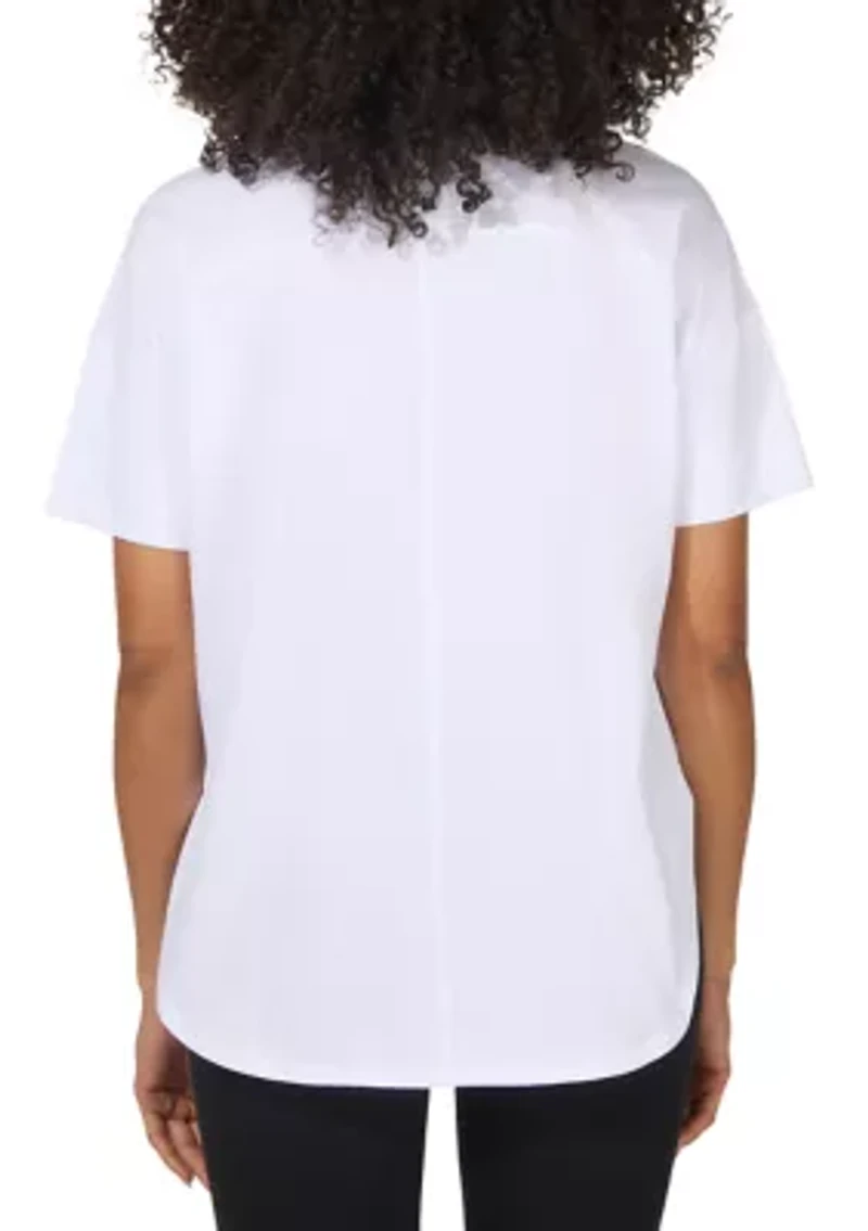 Women's Cotton Jersey Bedford Short Sleeve Shirt