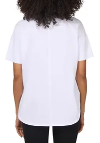 Women's Cotton Jersey Bedford Short Sleeve Shirt