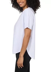 Women's Cotton Jersey Bedford Short Sleeve Shirt