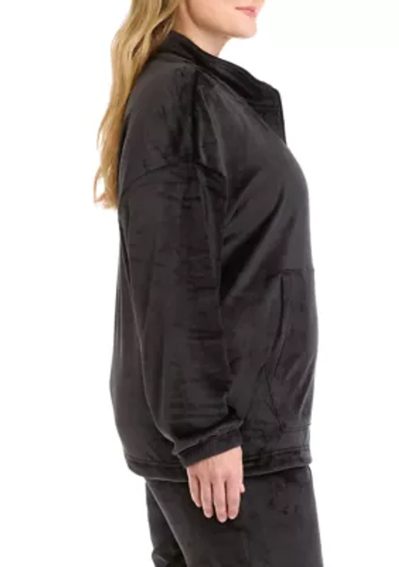 Plus Double Butter Nadia 1/2 Zip Pullover Sweatshirt