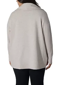 Plus Scuba Cardigan with Pockets