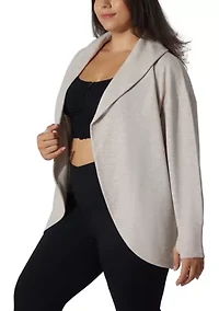 Plus Scuba Cardigan with Pockets