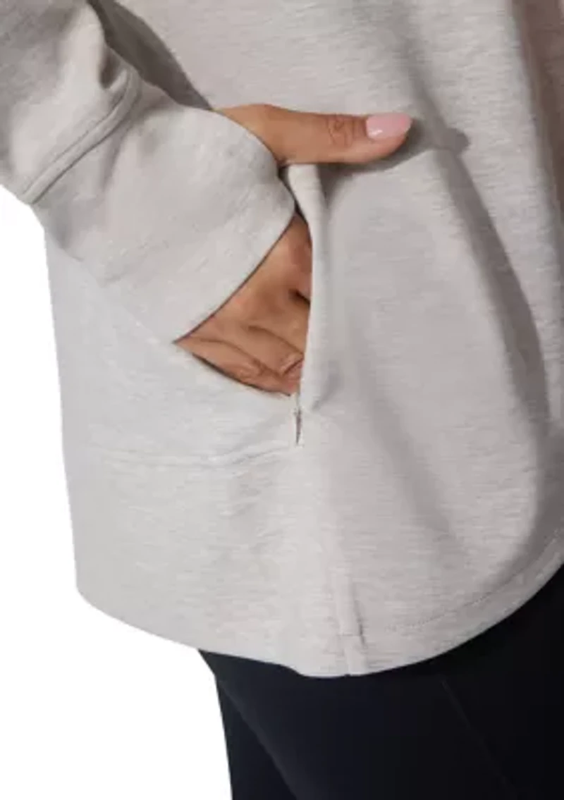 Plus Scuba Cardigan with Pockets