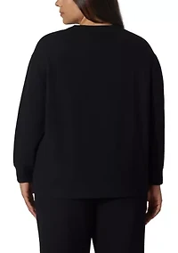 Plus Scruba Rib Crew Pullover