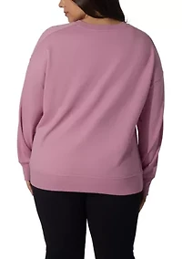 Plus Brushed Terry Eleven Crew Neck Shirt