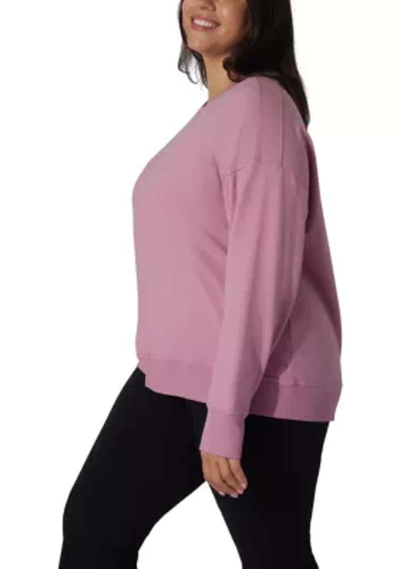 Plus Brushed Terry Eleven Crew Neck Shirt