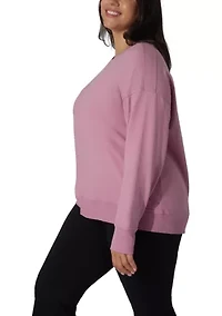 Plus Brushed Terry Eleven Crew Neck Shirt