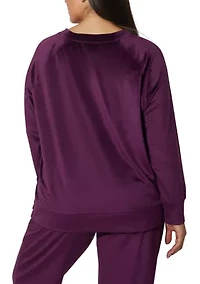 Plus Velour Sophie Sweatshirt with Side Detail
