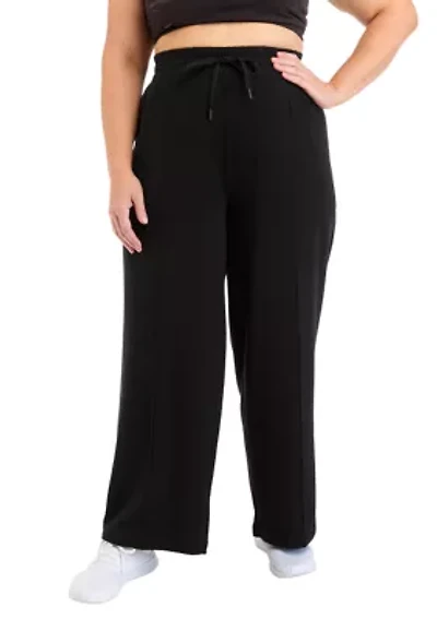Plus High Rise Brushed Terry Pants