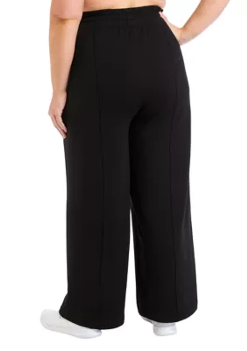 Plus High Rise Brushed Terry Pants