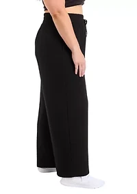 Plus High Rise Brushed Terry Pants