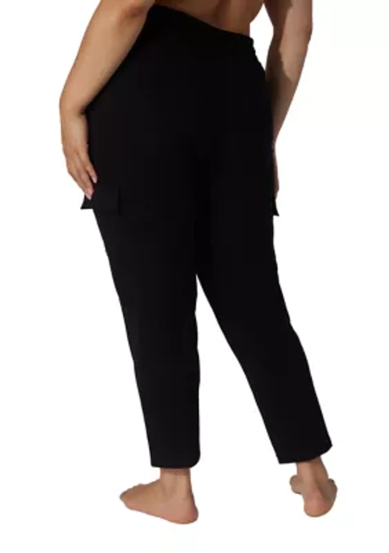 Plus Brushed Terry Tapered Pants