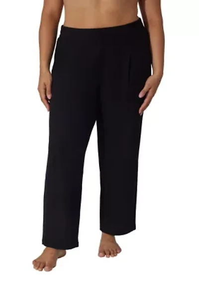 Plus Scuba Rib Straight Leg Pants