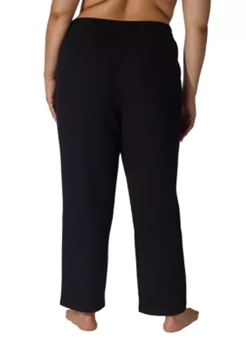 Plus Scuba Rib Straight Leg Pants