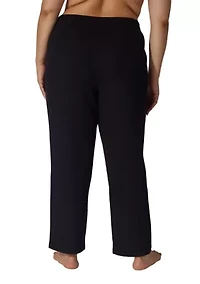 Plus Scuba Rib Straight Leg Pants