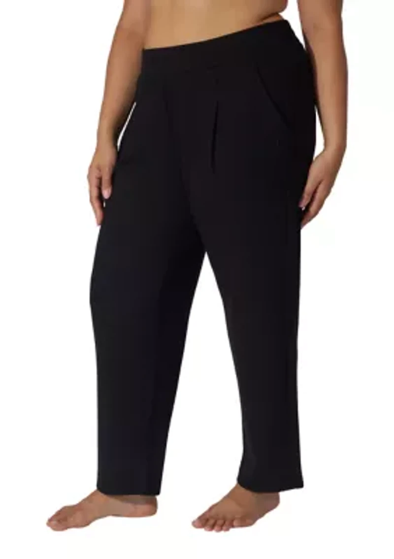 Plus Scuba Rib Straight Leg Pants