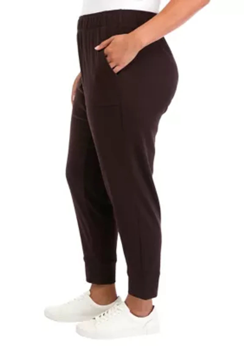 Plus Ribbed Fleece Slim Fit Joggers