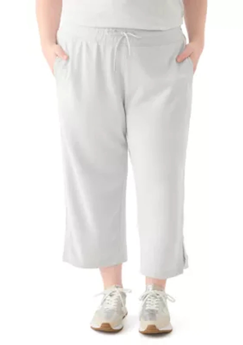 Plus Baby Wash Crop Capri Sweatpants