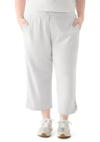 Plus Baby Wash Crop Capri Sweatpants