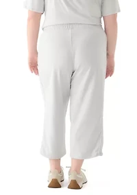 Plus Baby Wash Crop Capri Sweatpants