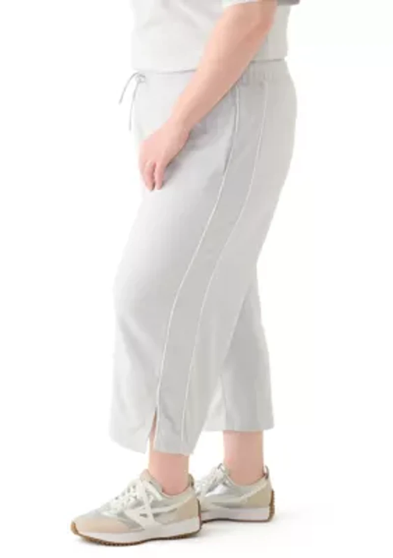Plus Baby Wash Crop Capri Sweatpants