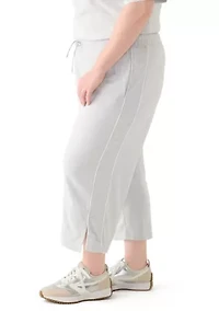 Plus Baby Wash Crop Capri Sweatpants