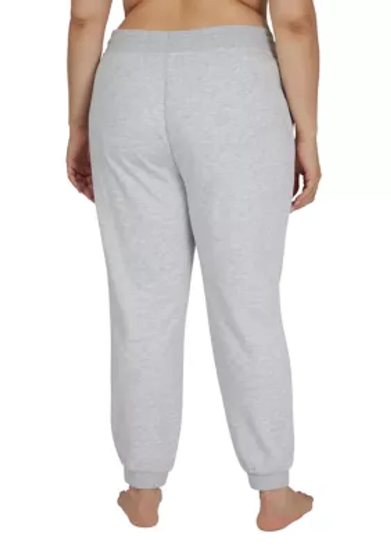 Plus Terry Chill Vibes Printed Jogger Pants