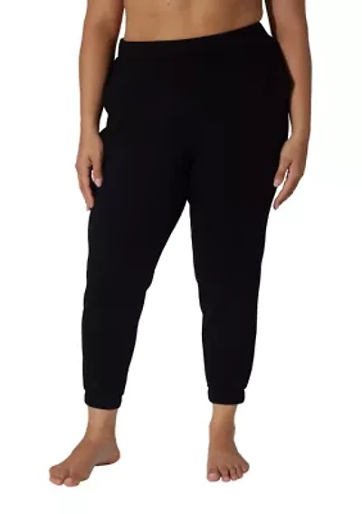 Plus Scuba Joggers with Faux Fly Back