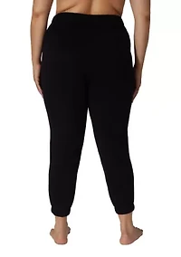 Plus Scuba Joggers with Faux Fly Back
