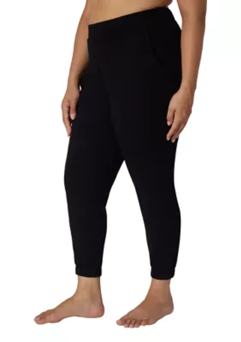 Plus Scuba Joggers with Faux Fly Back