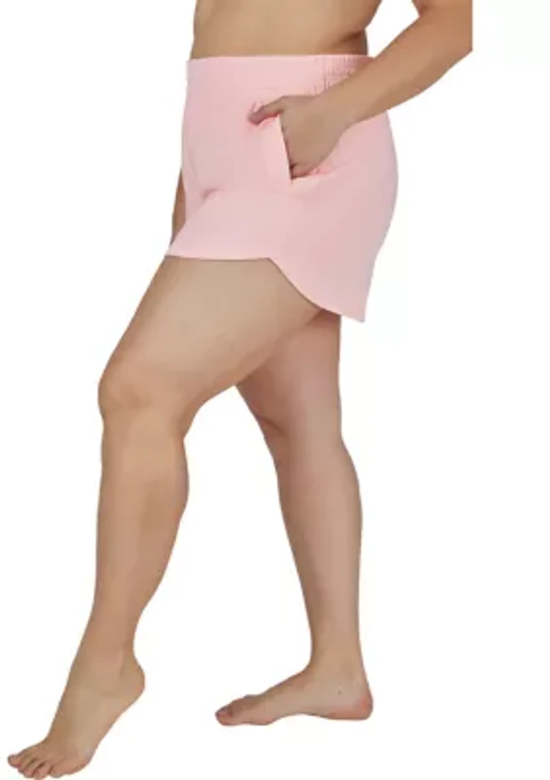 Plus Stone Wash Up Shore Shorts