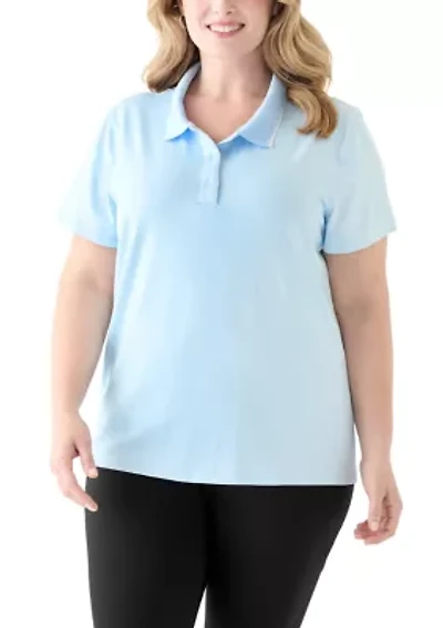 Plus Short Sleeve Polo T-Shirt