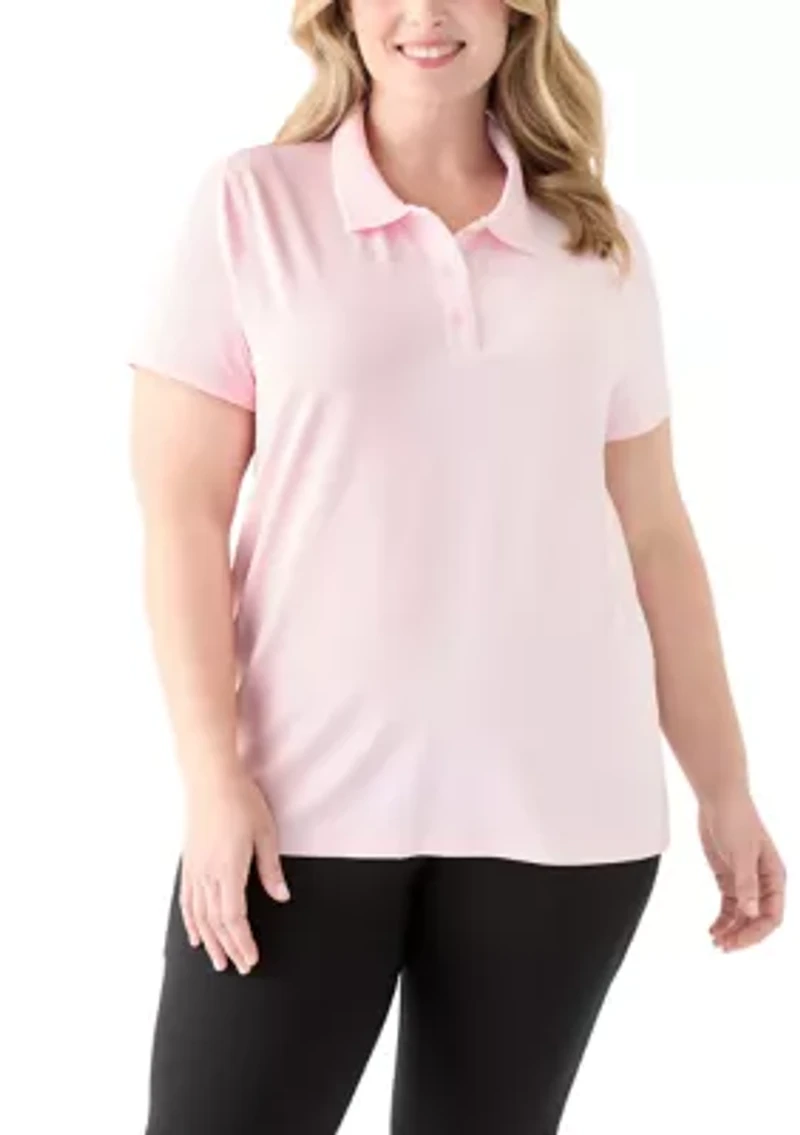 Plus Short Sleeve Polo T-Shirt