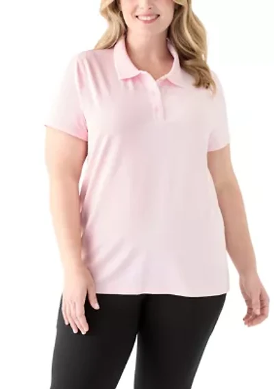 Plus Short Sleeve Polo T-Shirt